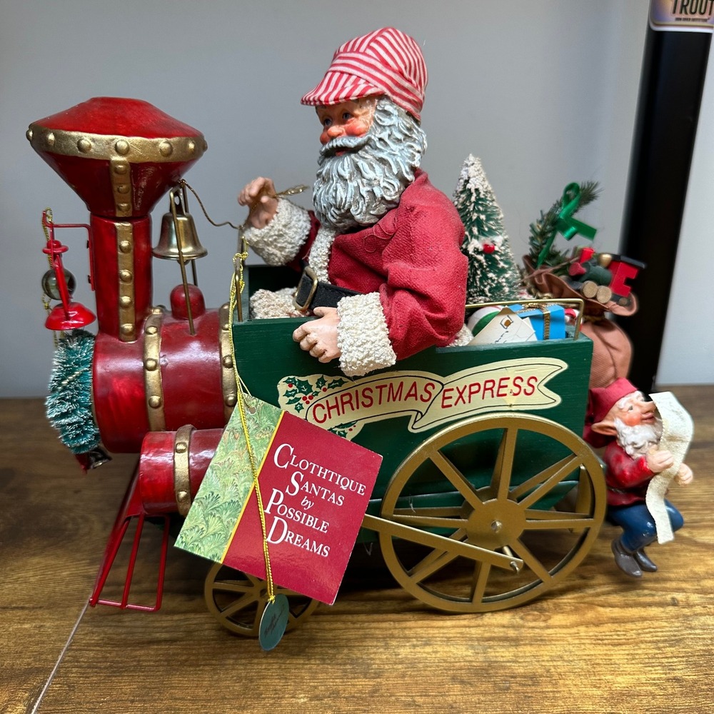 Possible Dreams Clothique Santa Christmas Express Train Musical Figurine 1992